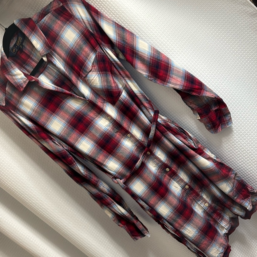 Gap Pendleton flannel shirt dress